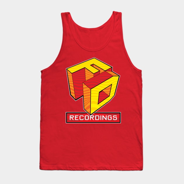 Faction Digital Red Wave Tank Top by FAKE NEWZ DESIGNS